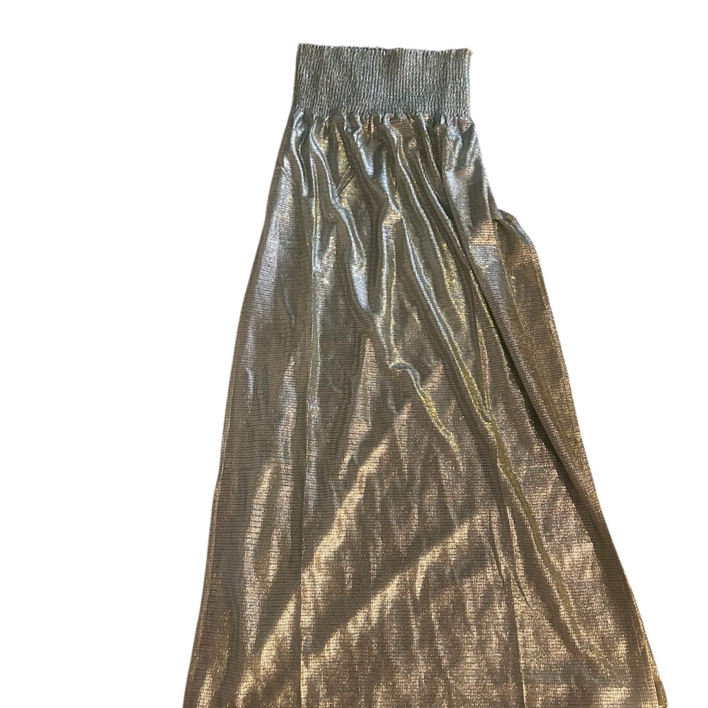 Kurt Geiger Metallic Silver Maxi Dress